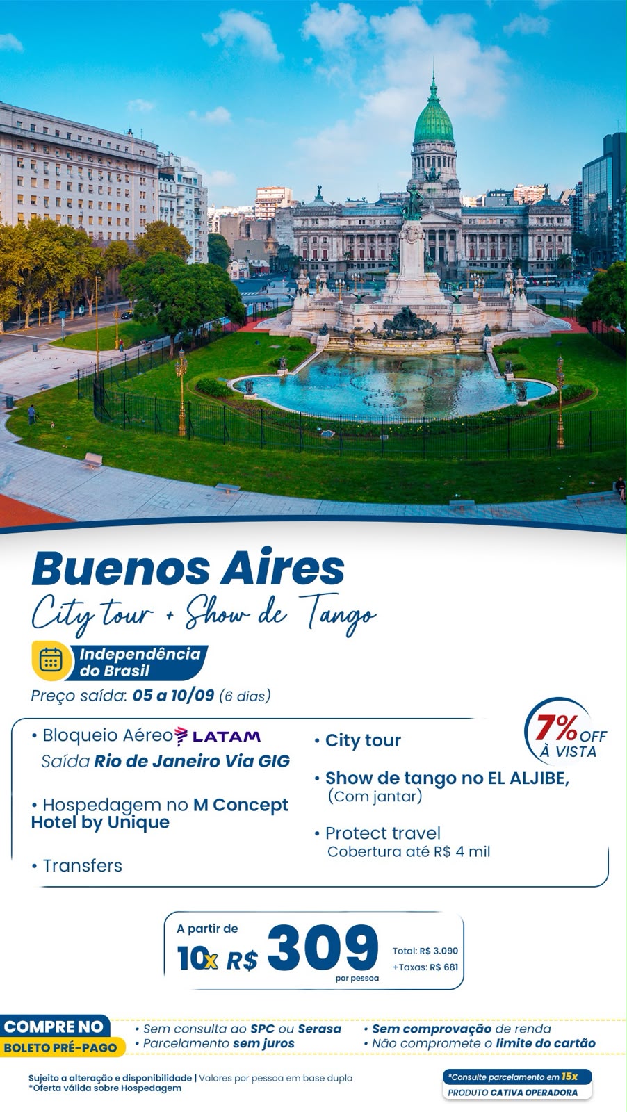 Buenos Aires: city tour e show de tango no El Aljibe