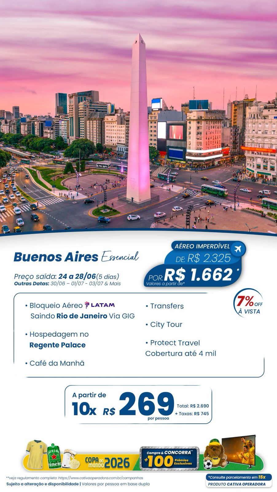 Buenos Aires Essencial — city tour e Regente Palace