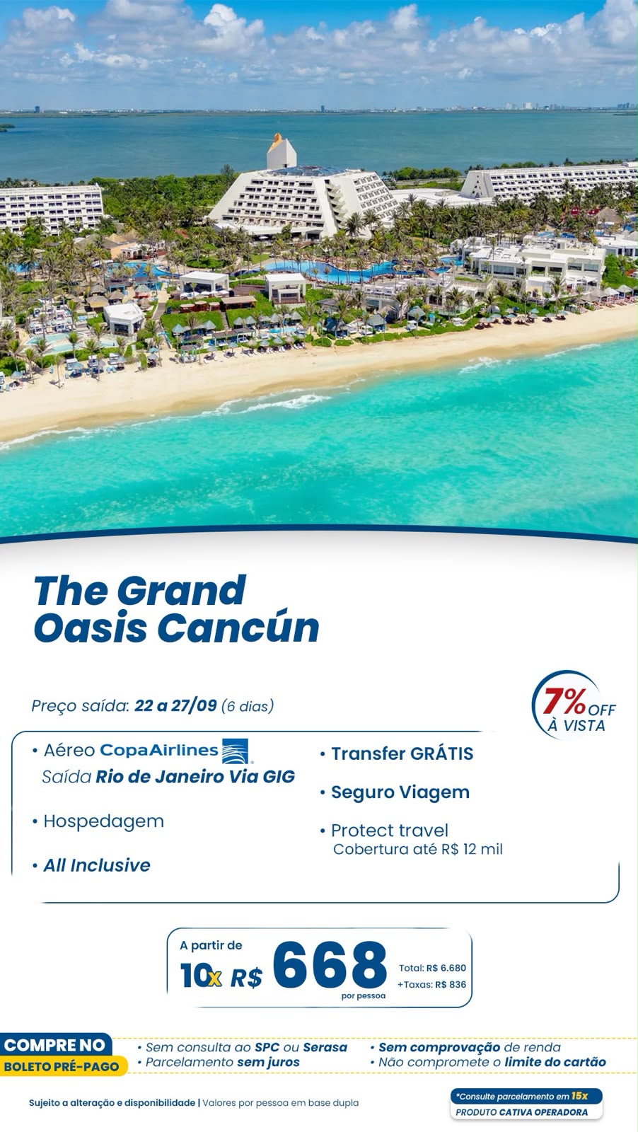 Cancún: The Grand Oasis all inclusive no Caribe mexicano