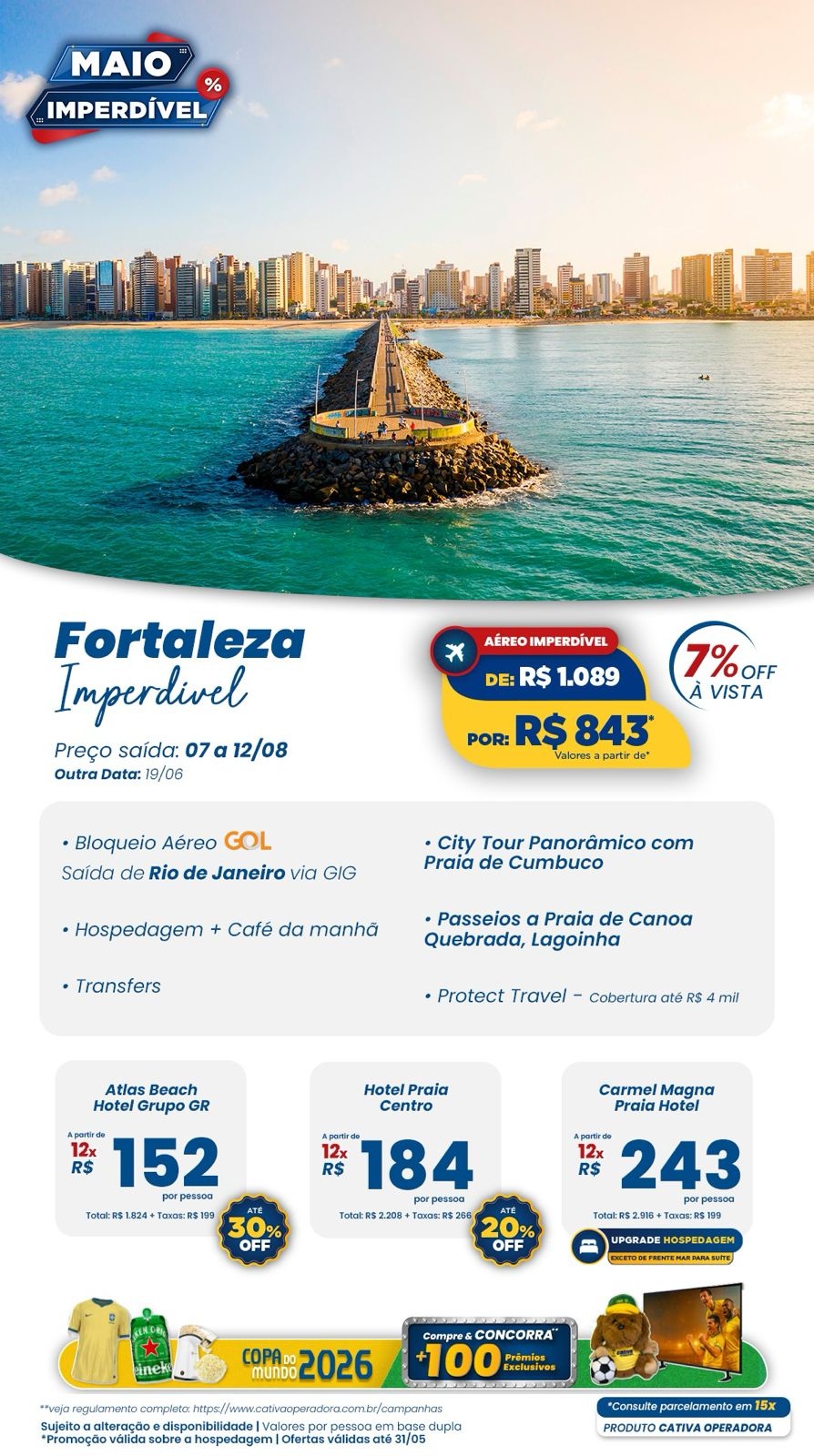 Fortaleza: Cumbuco, Canoa Quebrada e Lagoinha