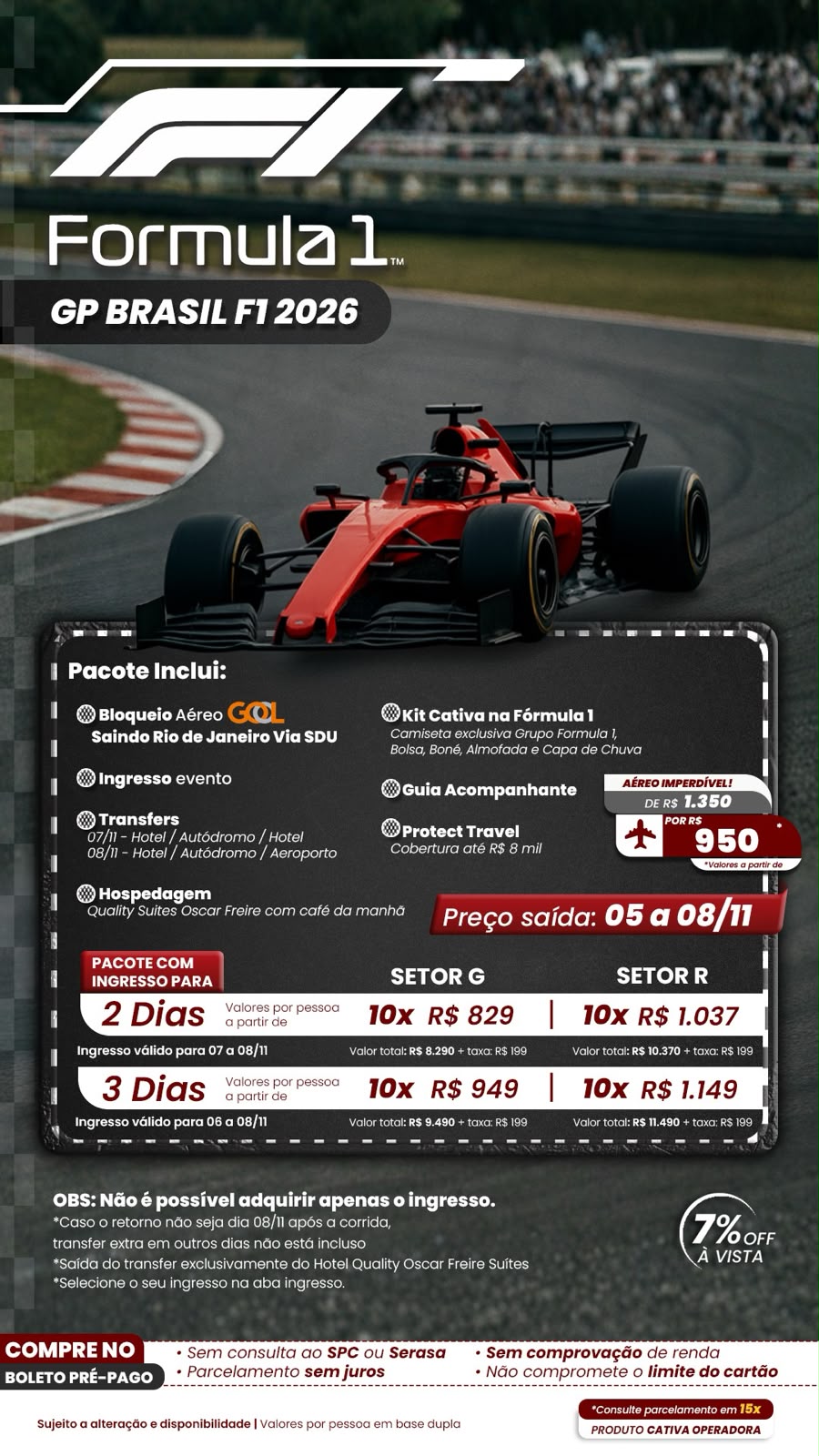 GP Brasil F1 2026: ingresso, kit exclusivo e guia