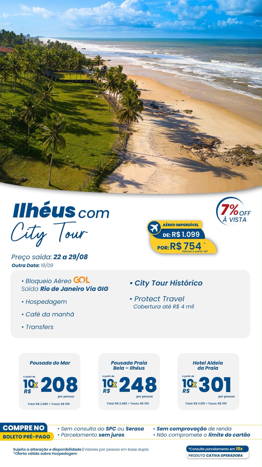 Ilhéus: city tour histórico e praias da Costa do Cacau