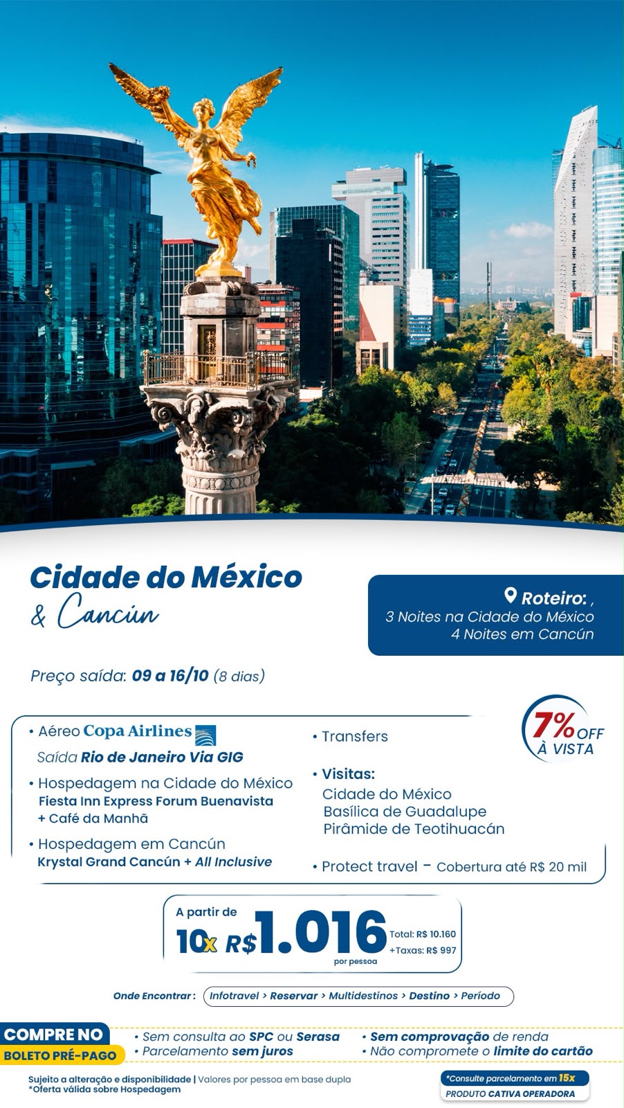 Cidade do México e Cancún: multidestino com visitas culturais