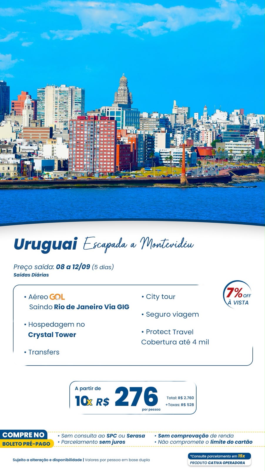 Uruguai: escapada a Montevidéu com city tour