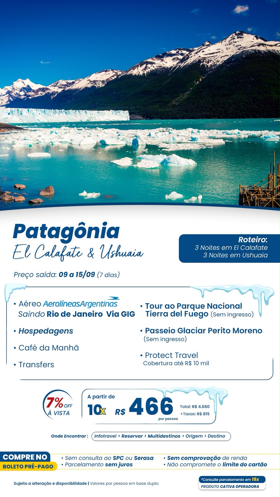 Patagônia: El Calafate, Perito Moreno e Ushuaia